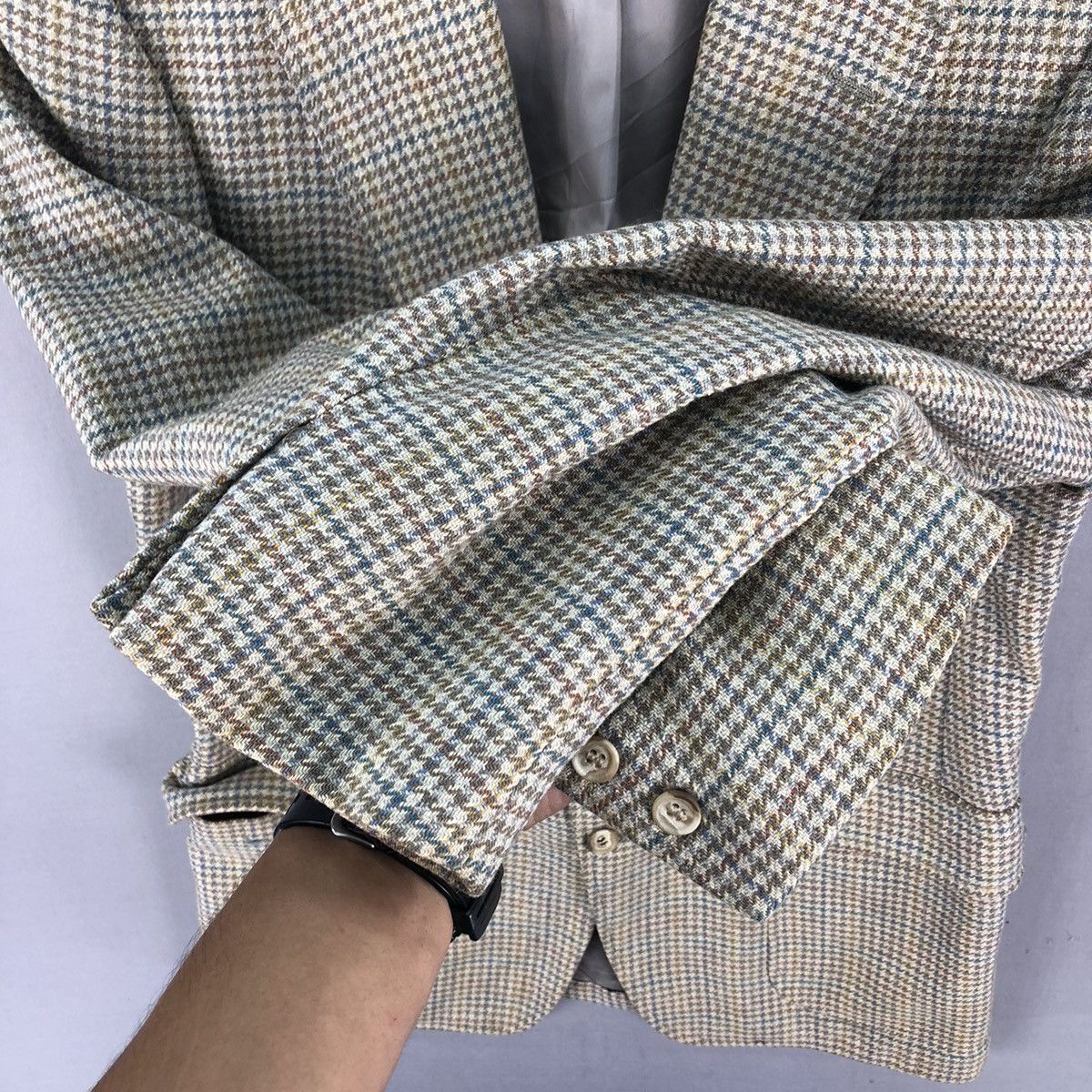 Brooks Brothers Vintage 80’s Brooks Brothers Multicolour Houndstooth Blazer Size US S / EU 44-46 / 1 - 8 Thumbnail