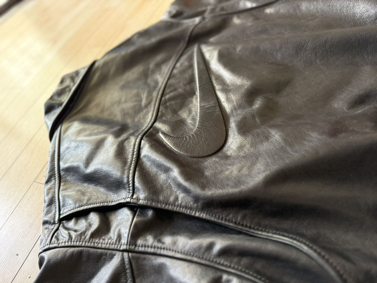 Nike × Stussy Nike x Stussy Embossed Swoosh Italian Leather Jacket [M] Size US M / EU 48-50 / 2 - 9 Thumbnail