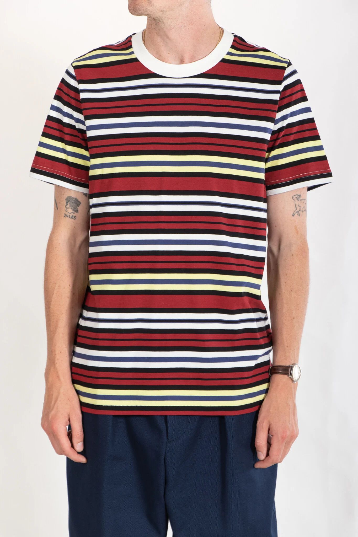 Marni o1y0225 Crewneck T-Shirt in Multicolor Size US L / EU 52-54 / 3 - 1 Thumbnail