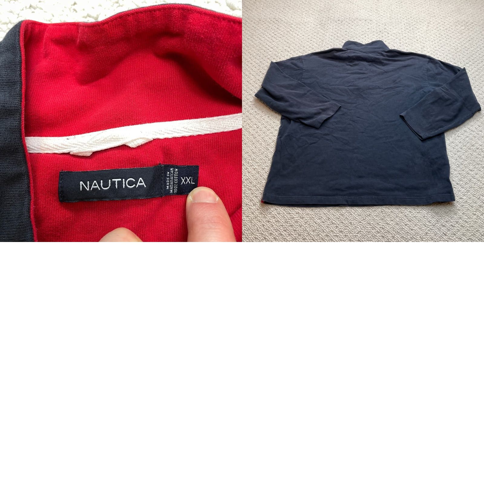 Nautica Nautica Jacket Mens 2XL Blue 1/4 Zip Pullover Solid Logo Cotton Windbreaker Regular Coat/ Jacket Mens 2XL Blue 1/4 Zip Size US XXL / EU 58 / 5 - 8 Thumbnail