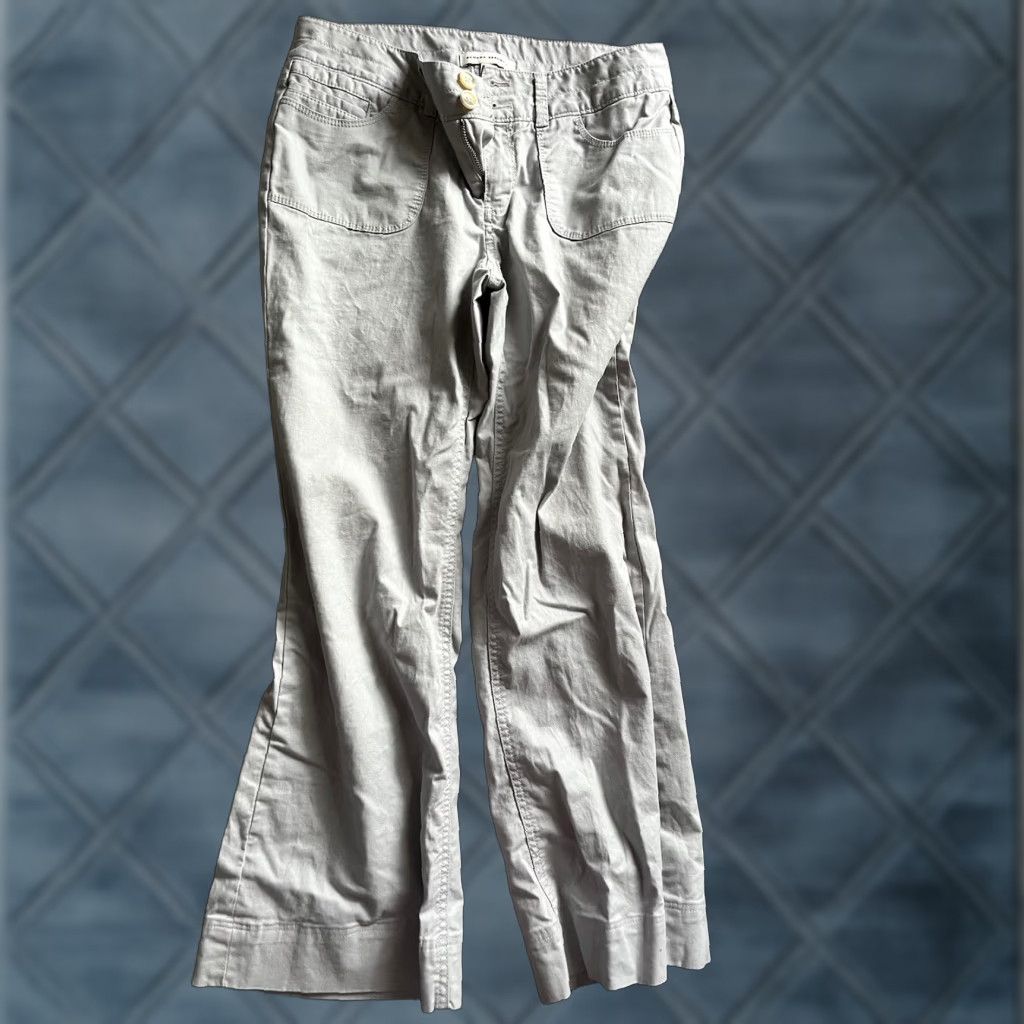 Banana Republic Banana Republic Pants Womens 4 Gray Cropped Straight Chino Casual City Preppy Cotton Spandex Mid 8.5-10.5 in 25 in Inseam Womens Size 27" / US 4 / IT 40 - 1 Thumbnail