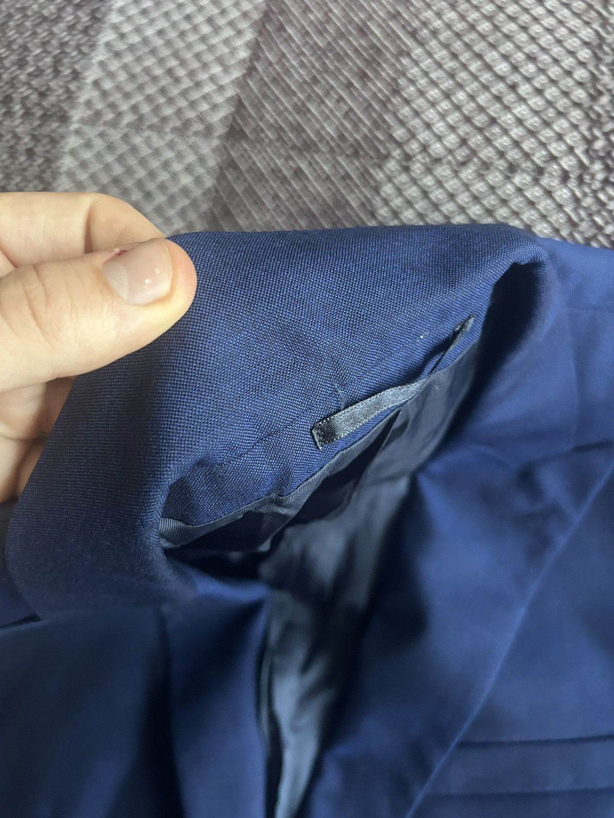 Reiss Reiss Blue Suit Solid Style Classic One Button Mens Size 40R Size 40R - 7 Thumbnail