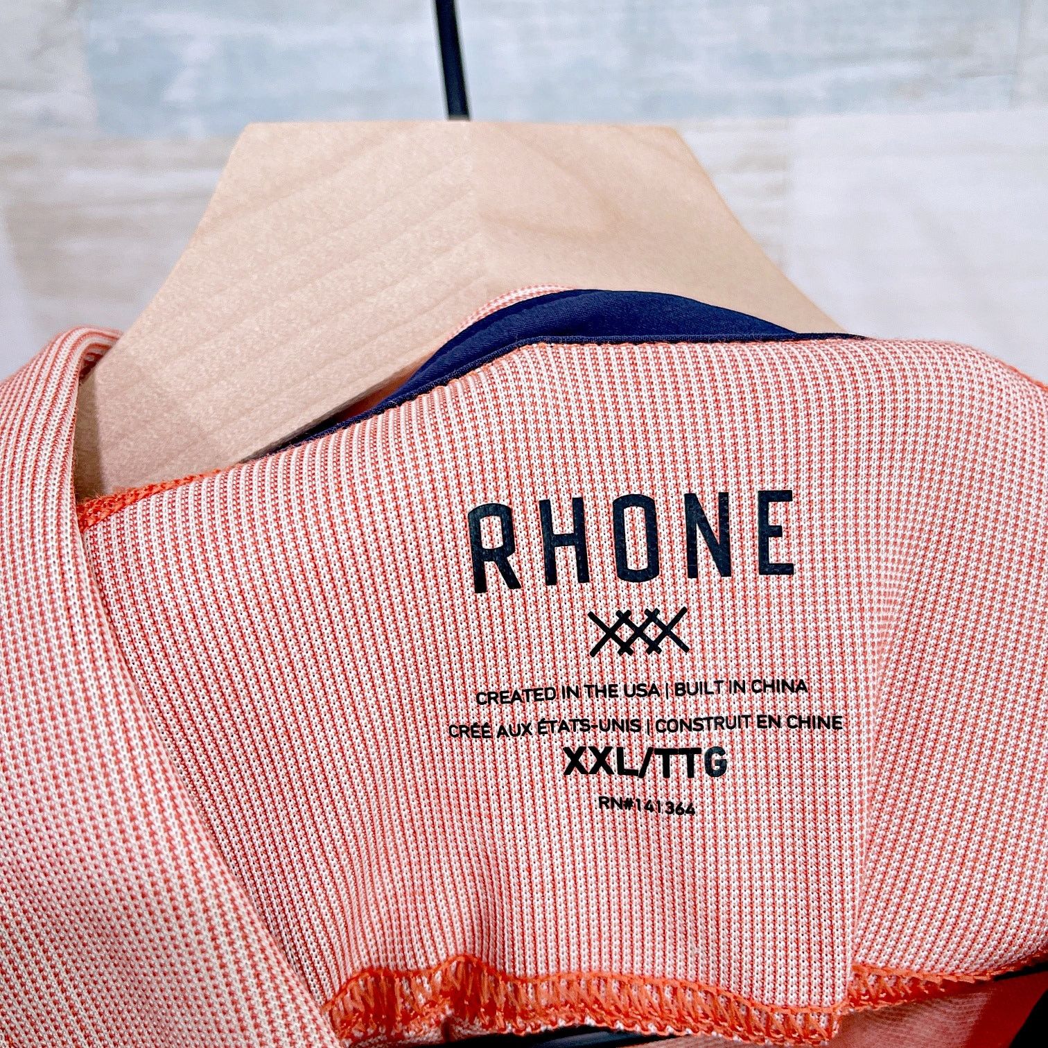 Rhone RHONE Delta Pique Mesh Polo Shirt Orange Mens XXL 2XL Size US XXL / EU 58 / 5 - 5 Thumbnail