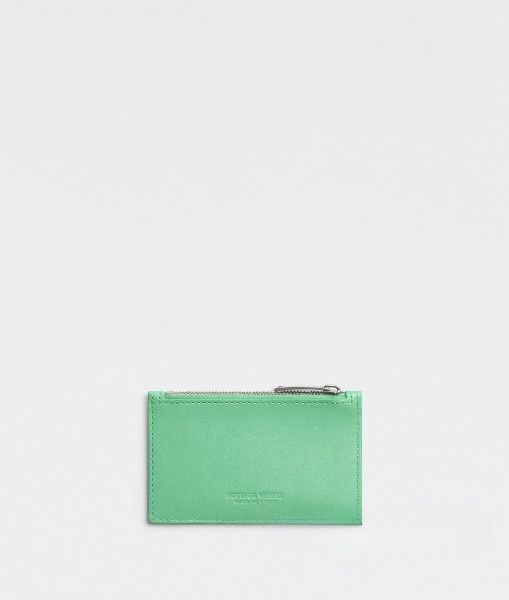 Bottega Veneta o1n1vont1224 Size: OS / Zipper Card Holder in Fountain Green Size ONE SIZE - 2 Thumbnail