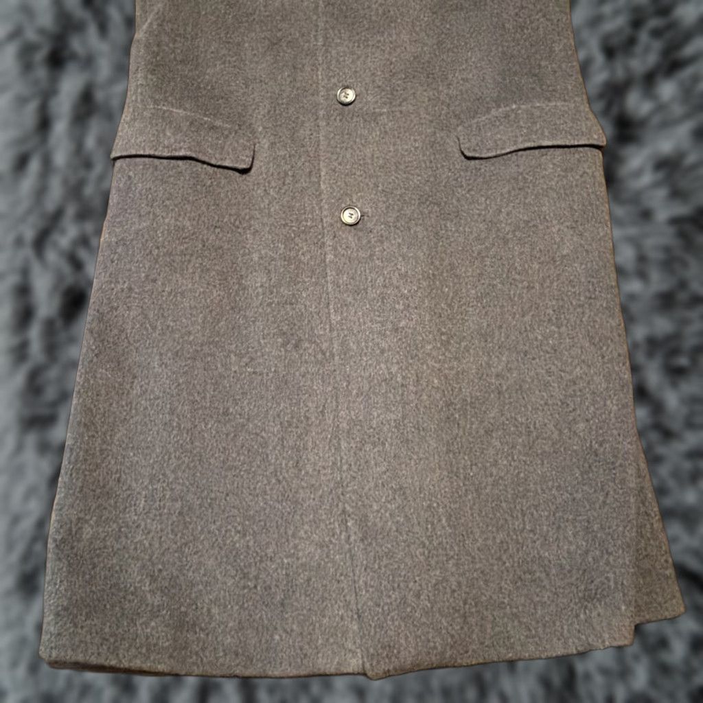 VINTAGE Hammersley Coat Men 44L Gray Wool Cashmere Wool Overcoat