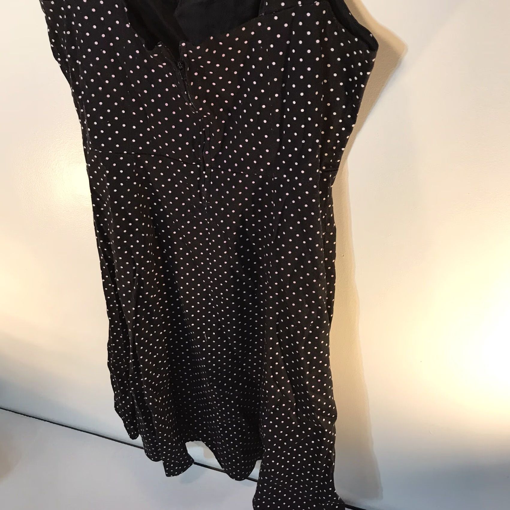 Torrid Torrid Women's Plus Size Midi Dress Sleeveless Polka Dot Cotton Spandex Fit & Flare Summer Casual Dress Size 14 Black White Size XL / US 12-14 / IT 48-50 - 5 Thumbnail