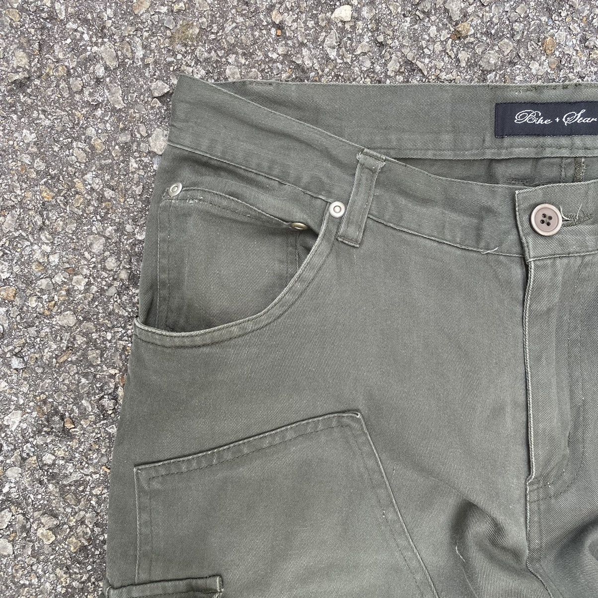 Hysteric Glamour × Japanese Brand Cargo Double Knee Bondage Pants Multi Pocket Grunge Punk Size US 30 / EU 46 - 5 Thumbnail