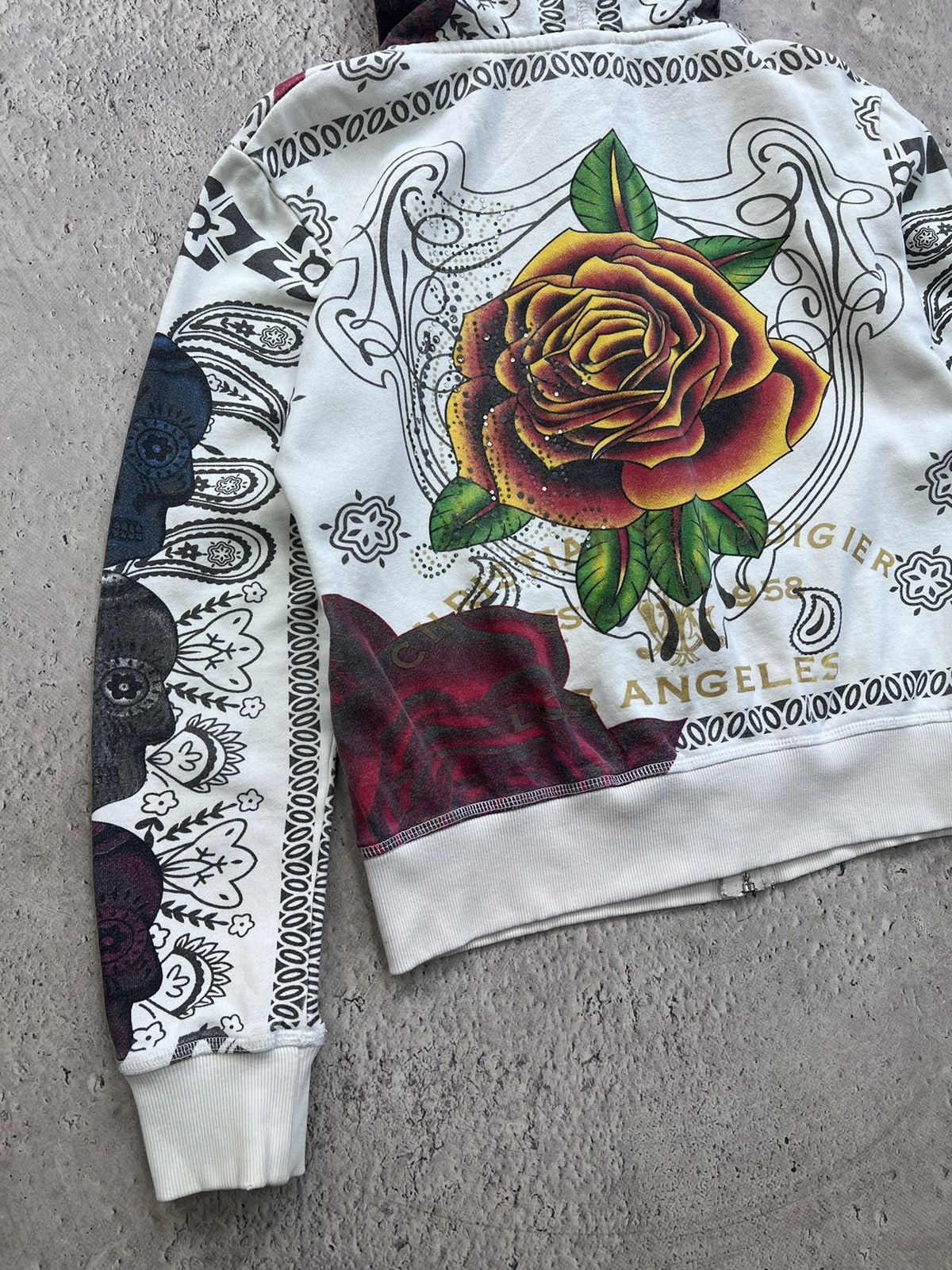 Ed Hardy × Vintage VTG Y2K Ed Hardy Style BY CHRSTIAN AUDIGIER Zip Hoodie Size US XS / EU 42 / 0 - 9 Thumbnail