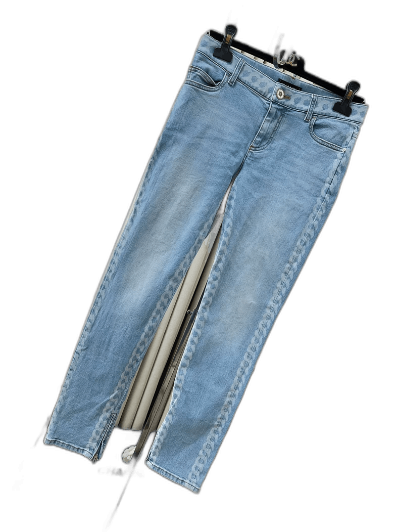 Chanel Chanel Light Blue Chain Print Jeans Size 38" / US 16 / IT 52 - 1 Thumbnail