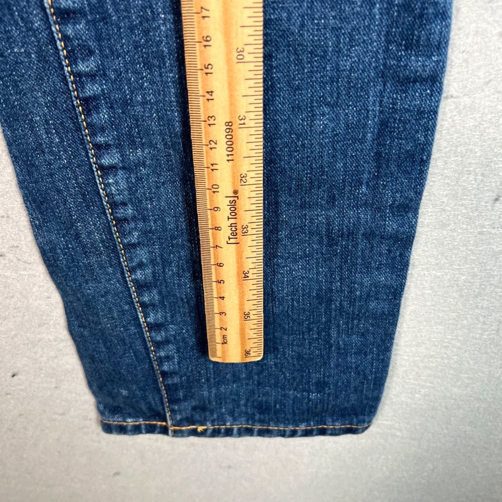 Pangaia Pangaia Womens Jeans 25 Straight Denim Organic Cotton Nettle Blue 5-Pocket Inseam 30 Adult Womens Womens Jeans Shape: Straight Size 42" / US 20 - 6 Thumbnail