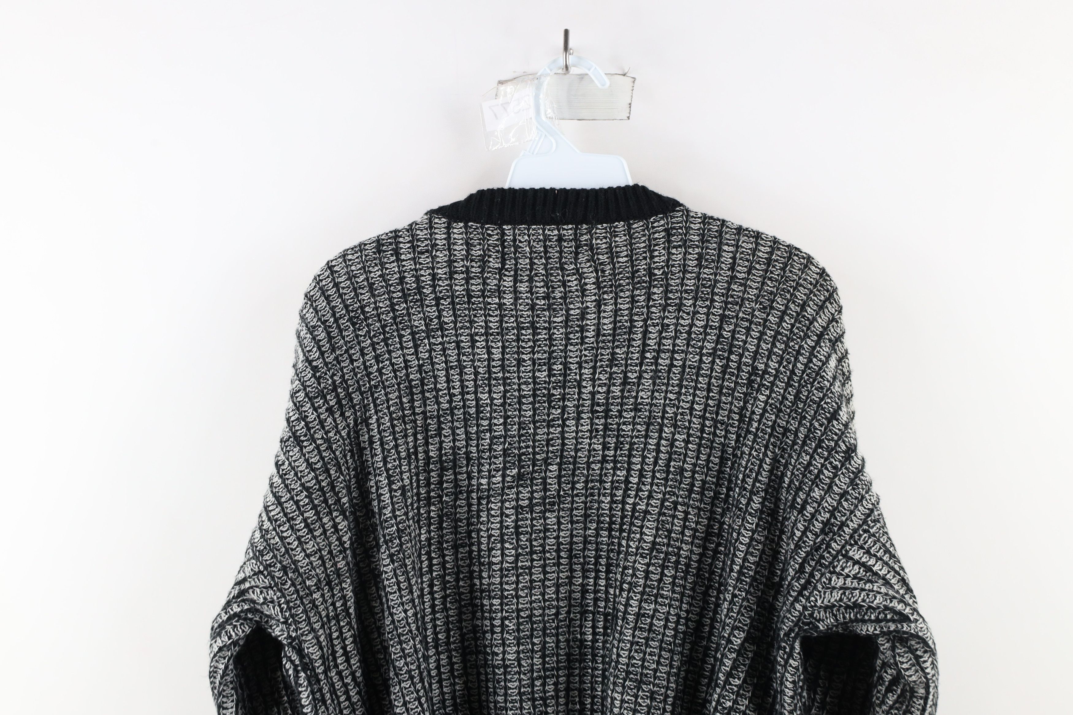 Vintage Vintage 90s Coogi Style Striped Chunky Ribbed Knit Sweater Size US L / EU 52-54 / 3 - 6 Thumbnail