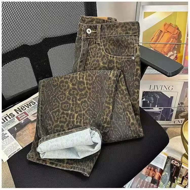 Japanese Brand × Vintage Stylish leopard denim Size US 36 / EU 52 - 5 Thumbnail