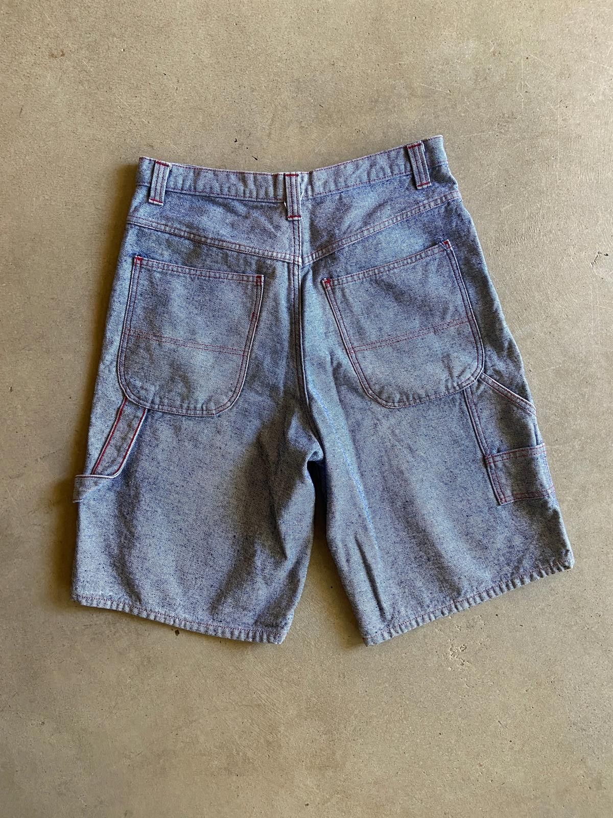 Vintage Y2K Red Contrast Stitch Denim Shorts Sz 38 Size US 38 / EU 54 - 4 Thumbnail