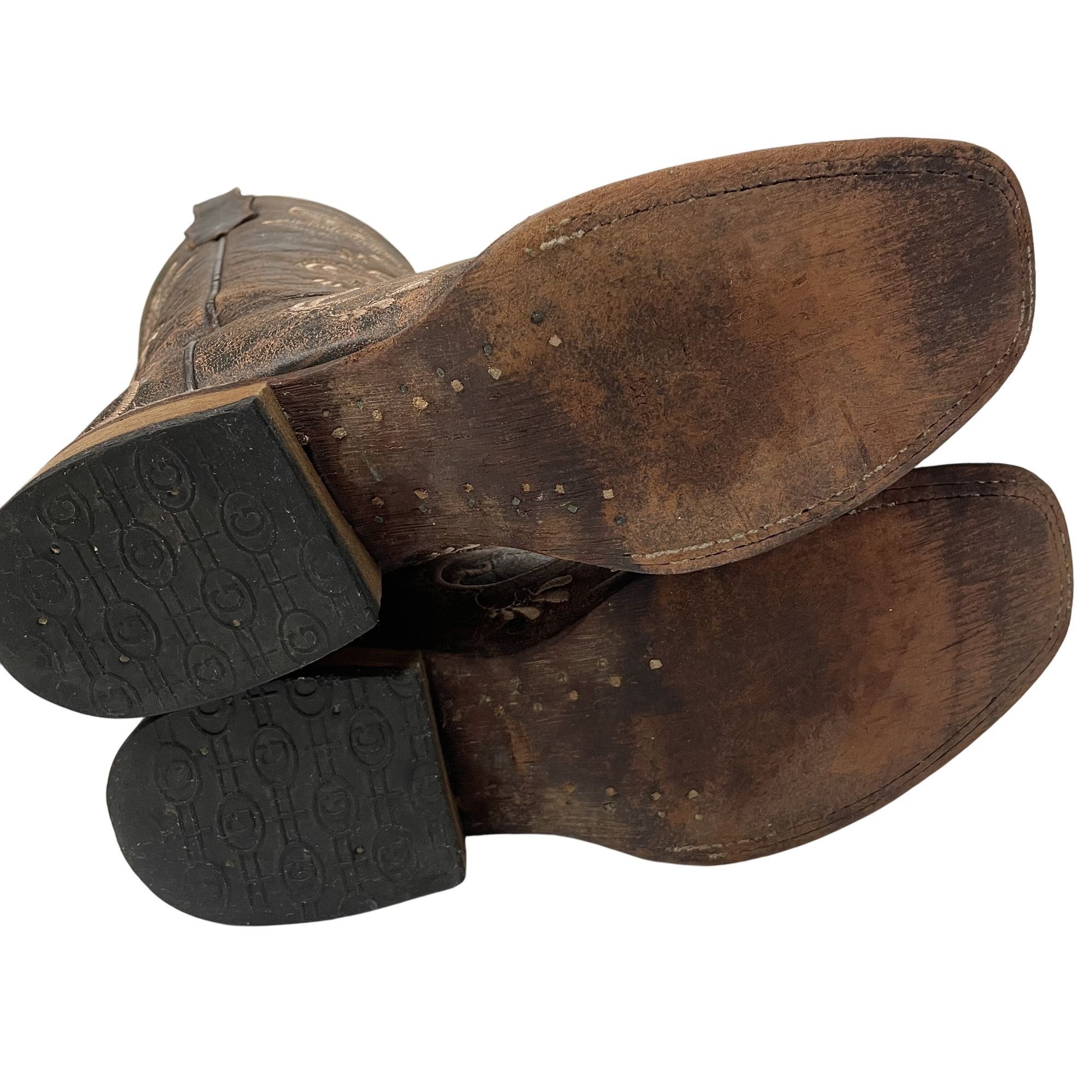 Other Circle G Distressed Style Stitched DRAGONFLY Western Boots Size US 8 / IT 38 - 8 Thumbnail
