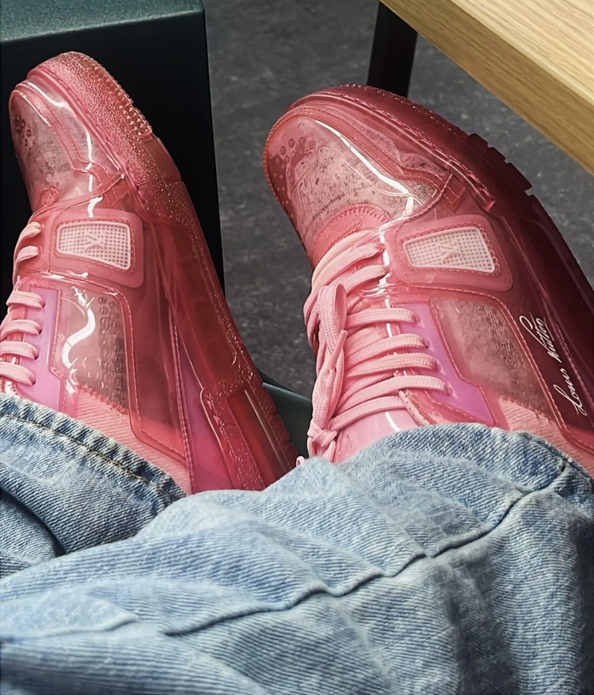 Louis Vuitton Louis Vuitton trainer sneakers Pink PVC Size US 6.5 / EU 39-40 - 1 Thumbnail