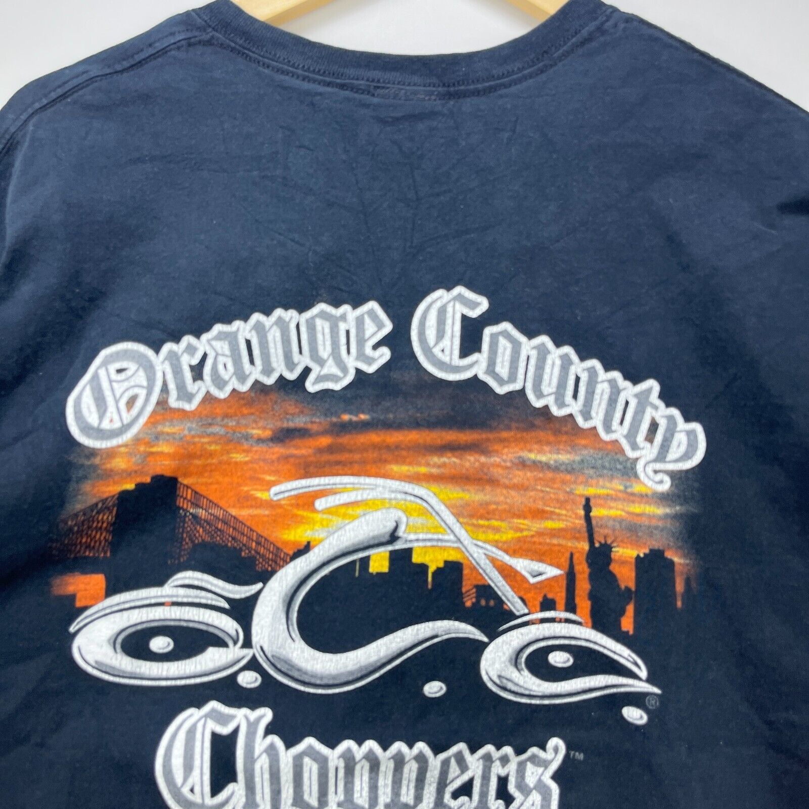 Vintage Vintage Sun Faded Orange County Choppers Biker NewYork Large Size US L / EU 52-54 / 3 - 3 Thumbnail