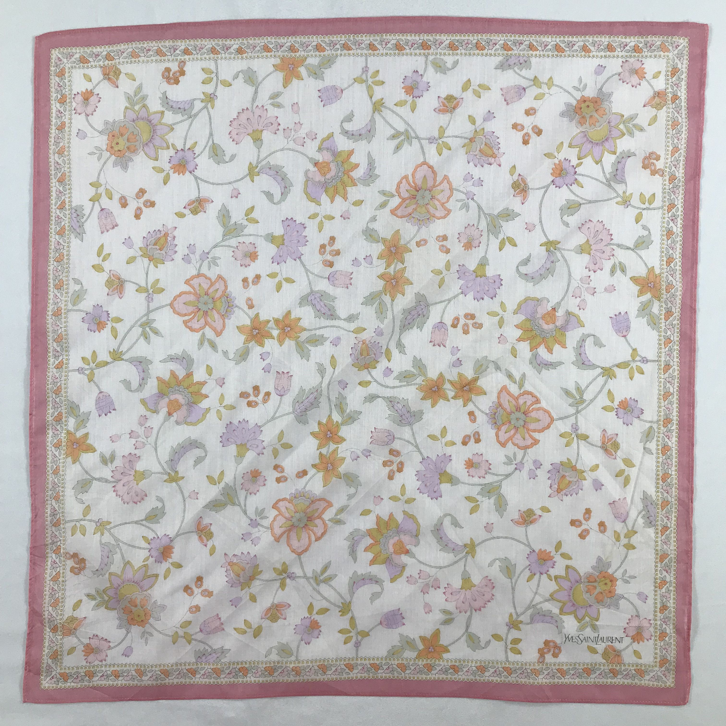 Vintage × Yves Saint Laurent Yves Saint Laurent Bandana / Handkerchief/Neckerchief -S2054 Size ONE SIZE - 1 Thumbnail