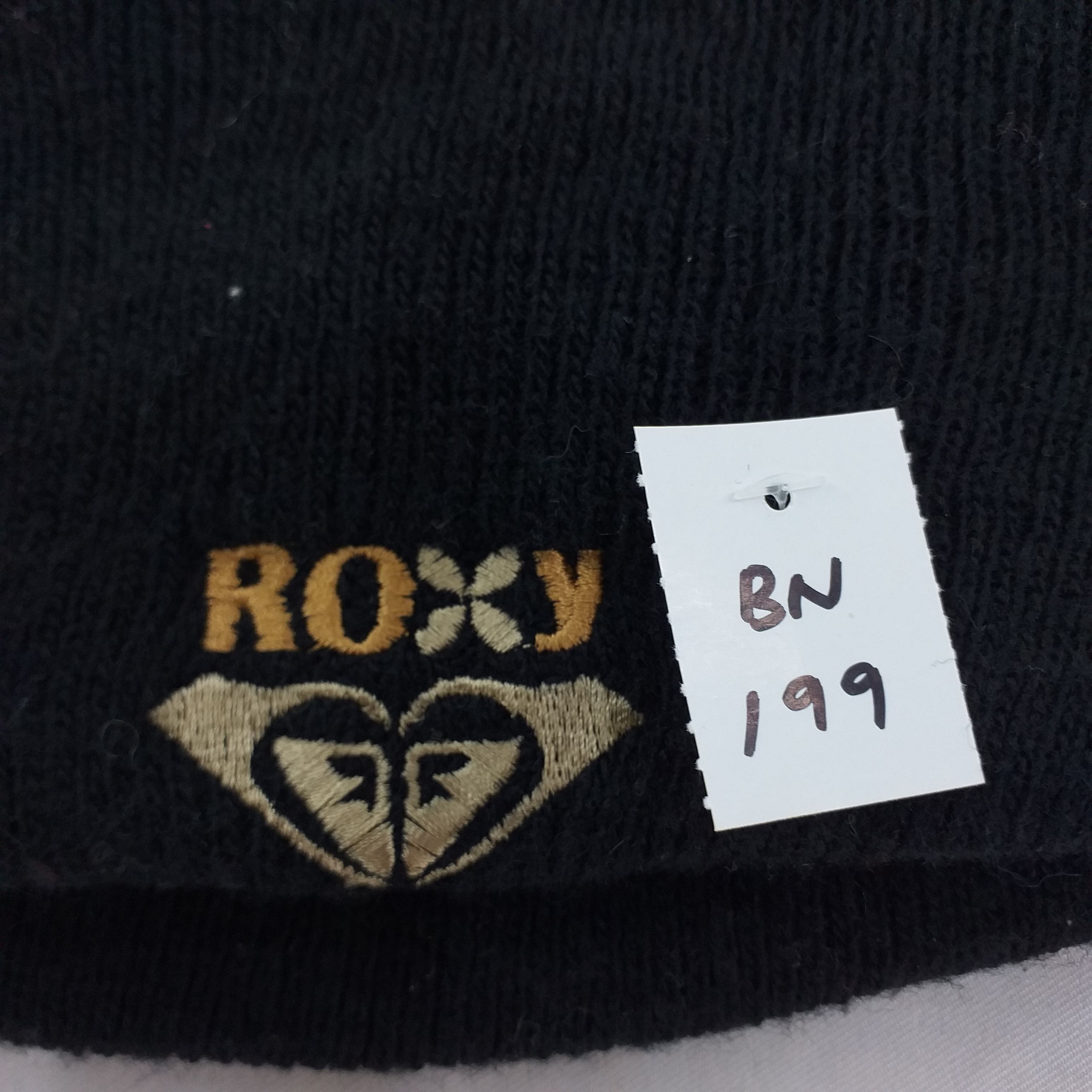 Japanese Brand Roxy Logo Embroidery Snow Cap Hat Beanie -BN199 Size ONE SIZE - 4 Thumbnail