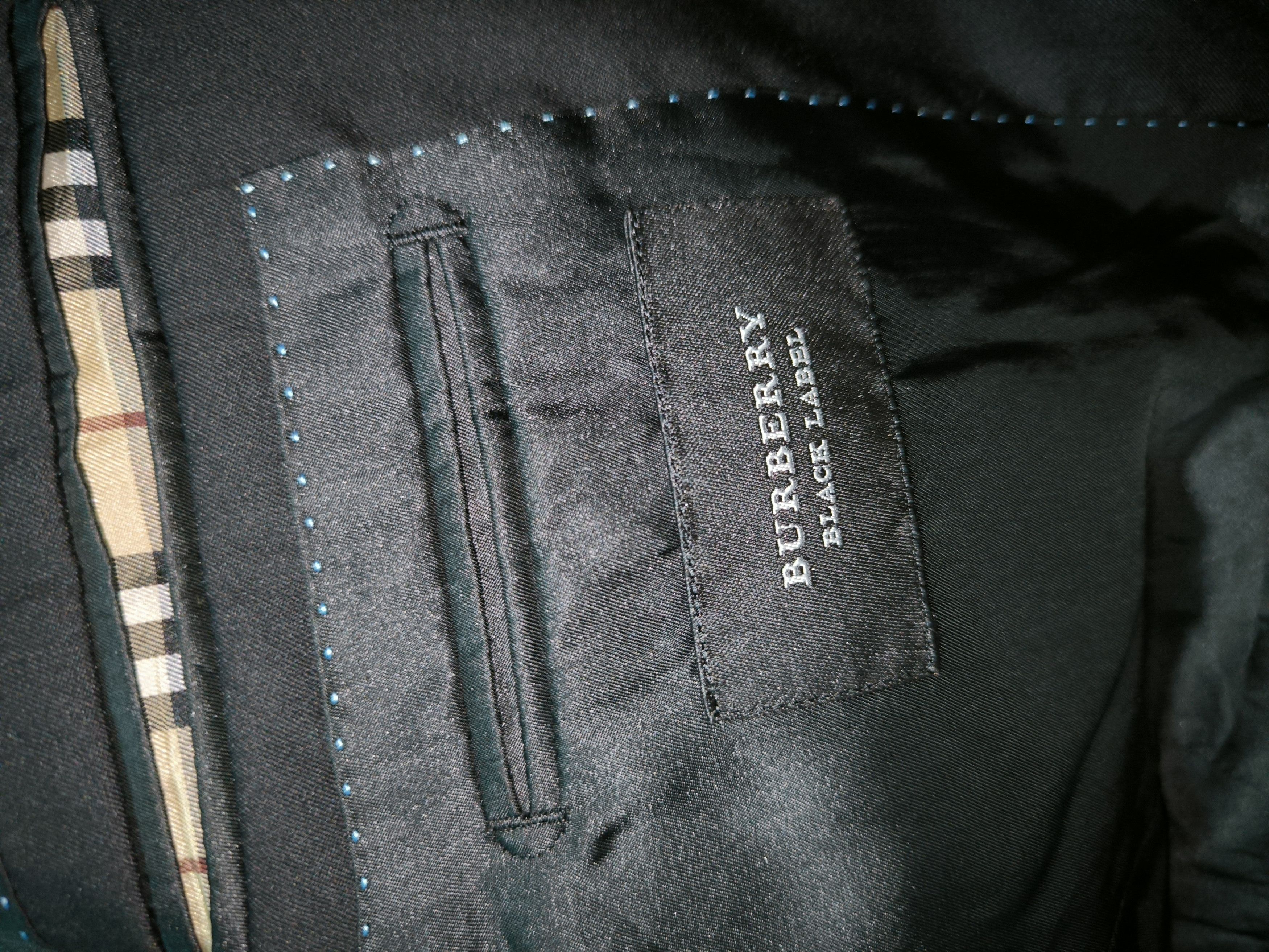 Burberry Black Label Black Blazer Nova Check Inside Pocket Size 50R - 9 Thumbnail