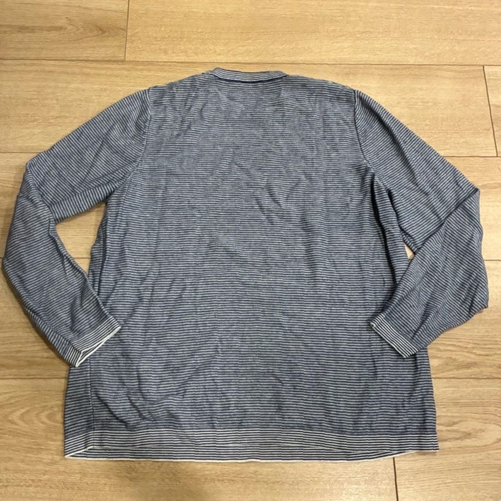 J.McLaughlin J. McLaughlin Men’s Cotton Modal Crew Neck Striped Sweater XL Size Pullover Men Blue Size US XL / EU 56 / 4 - 6 Thumbnail