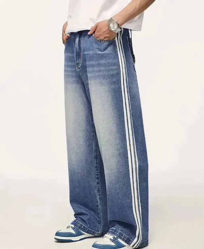 Japanese Brand Men Classic Washed Wide Leg Jean Size US 32 / EU 48 - 6 Thumbnail