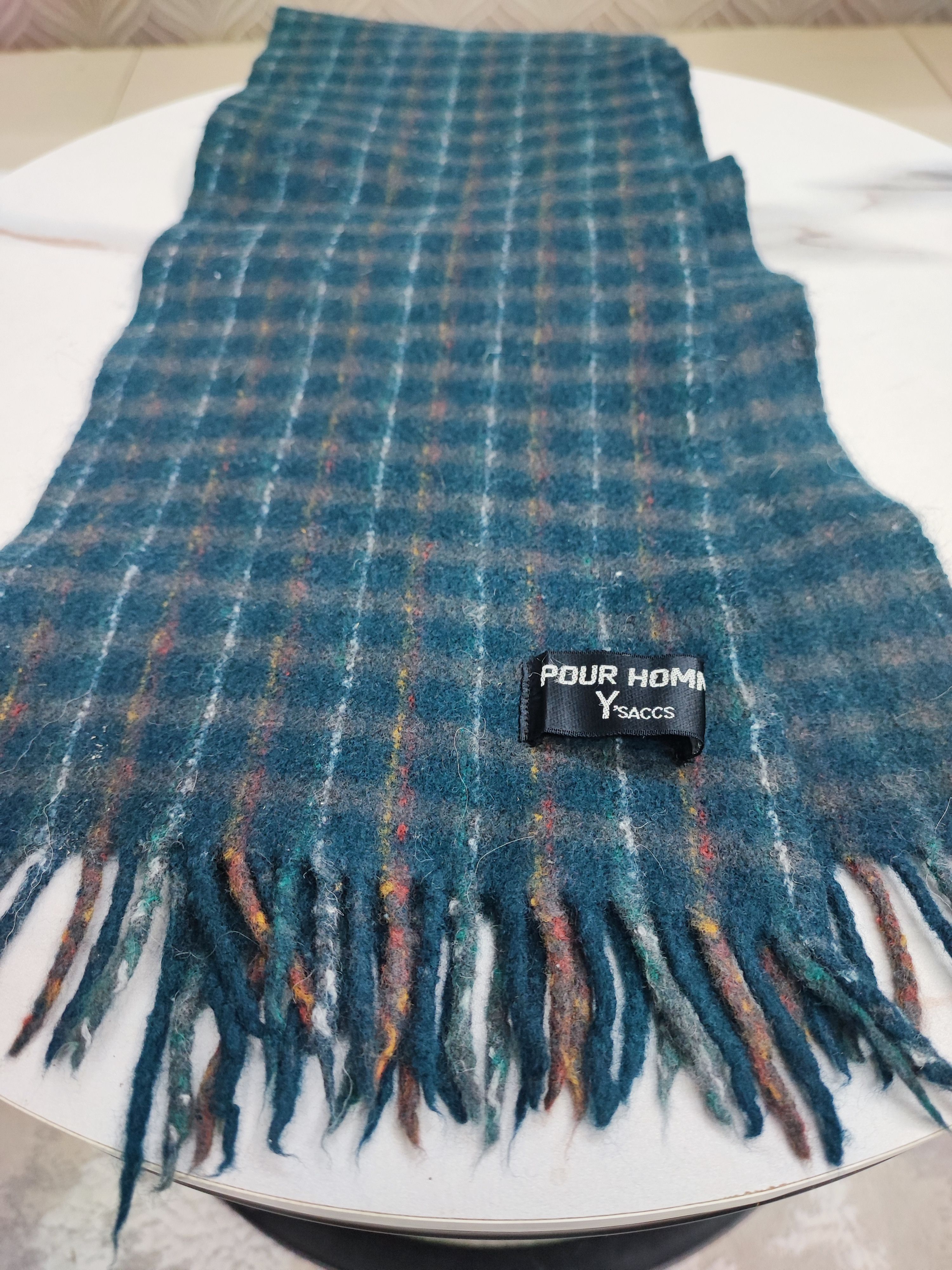 Yohji Yamamoto Vintage Pour Homme Y's by Yohji Yamamoto Muffler Scarf Wool Size ONE SIZE - 4 Thumbnail