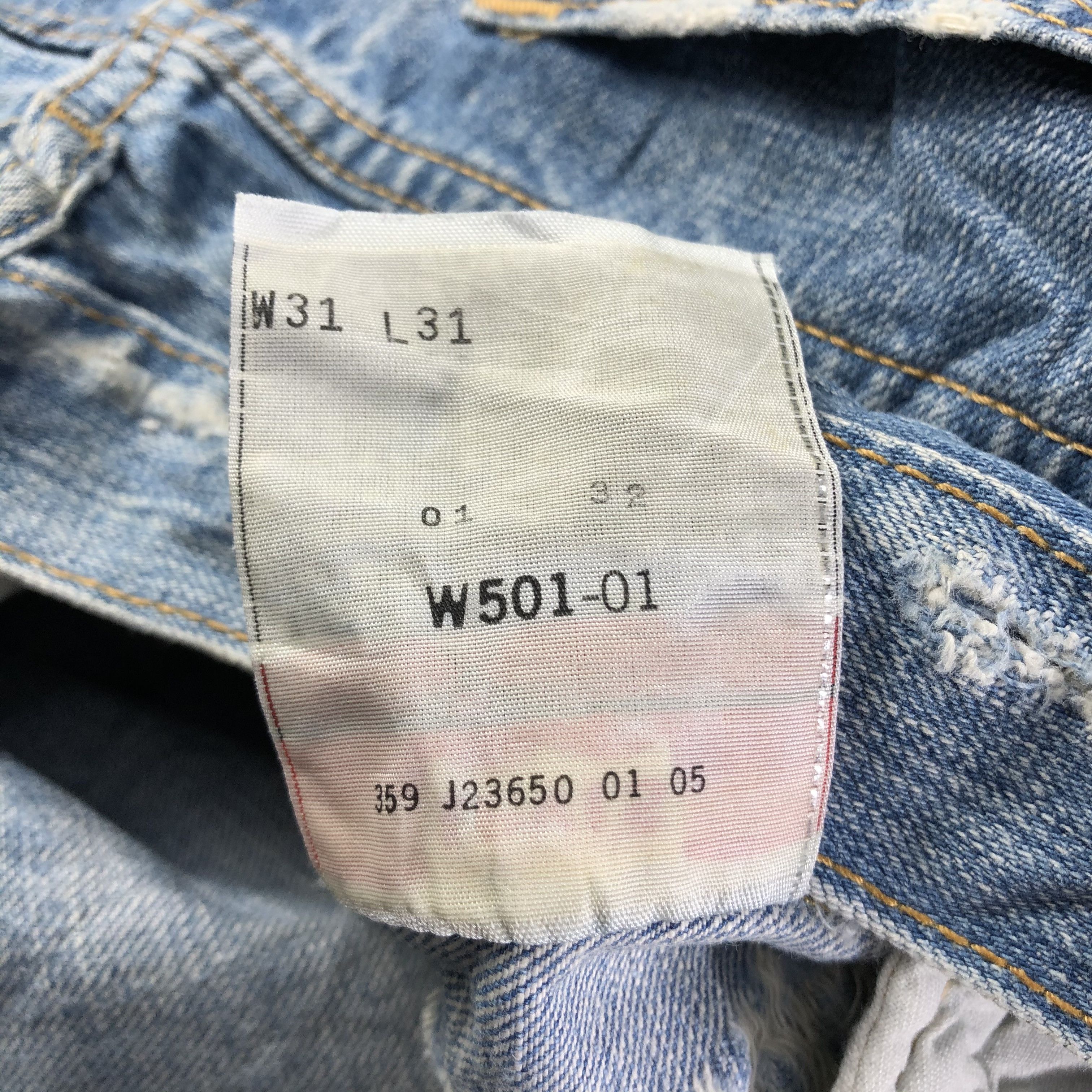 Levi's 90s Vintage Blue Wash Levis 501 Jeans-J3572 Size 31" - 11 Thumbnail