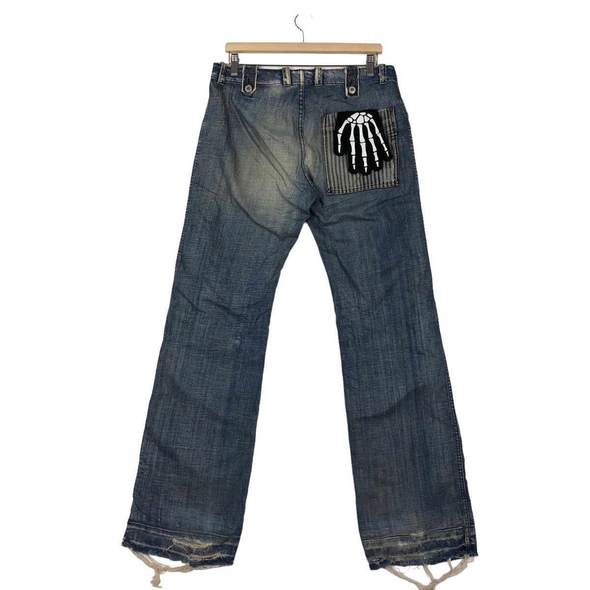 Japanese Brand 🔥RAREVINTAGE DIESEL JEANS DITRESSED DENIM PUNK DESIGN Size US 32 / EU 48 - 7 Thumbnail
