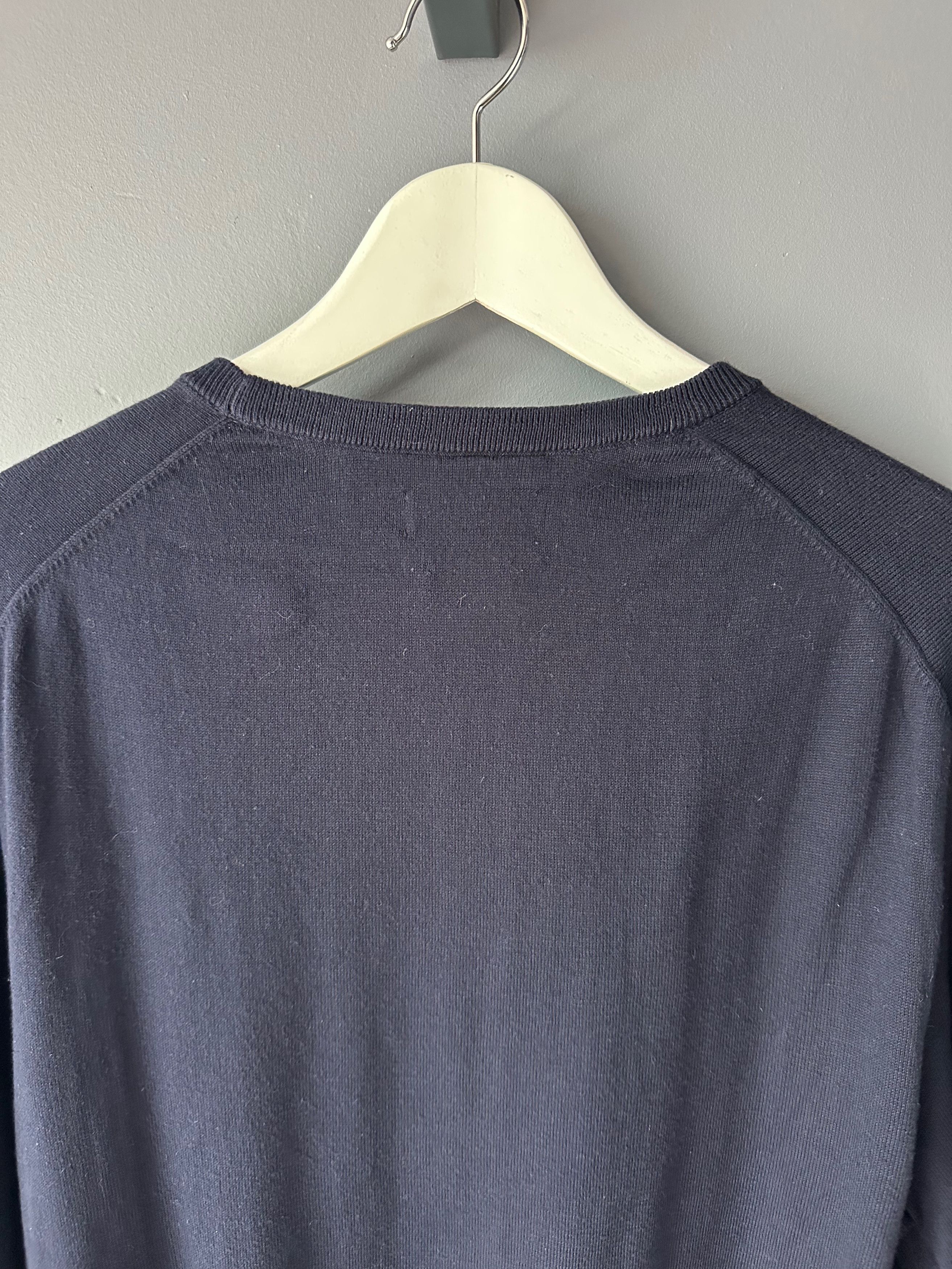 Polo Ralph Lauren Polo Ralph Lauren Pima Cotton Navy Jumper Sweater Size US L / EU 52-54 / 3 - 9 Thumbnail