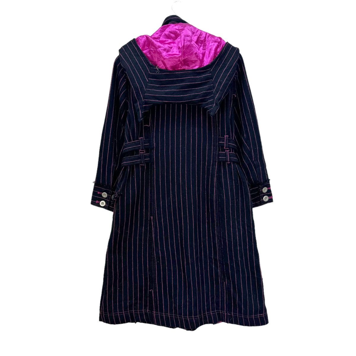 20471120 ⚡️ALGONQUINS HOODIE STRIPED GOTHIC PUNK BONDAGE JACKET Size L / US 10 / IT 46 - 9 Thumbnail