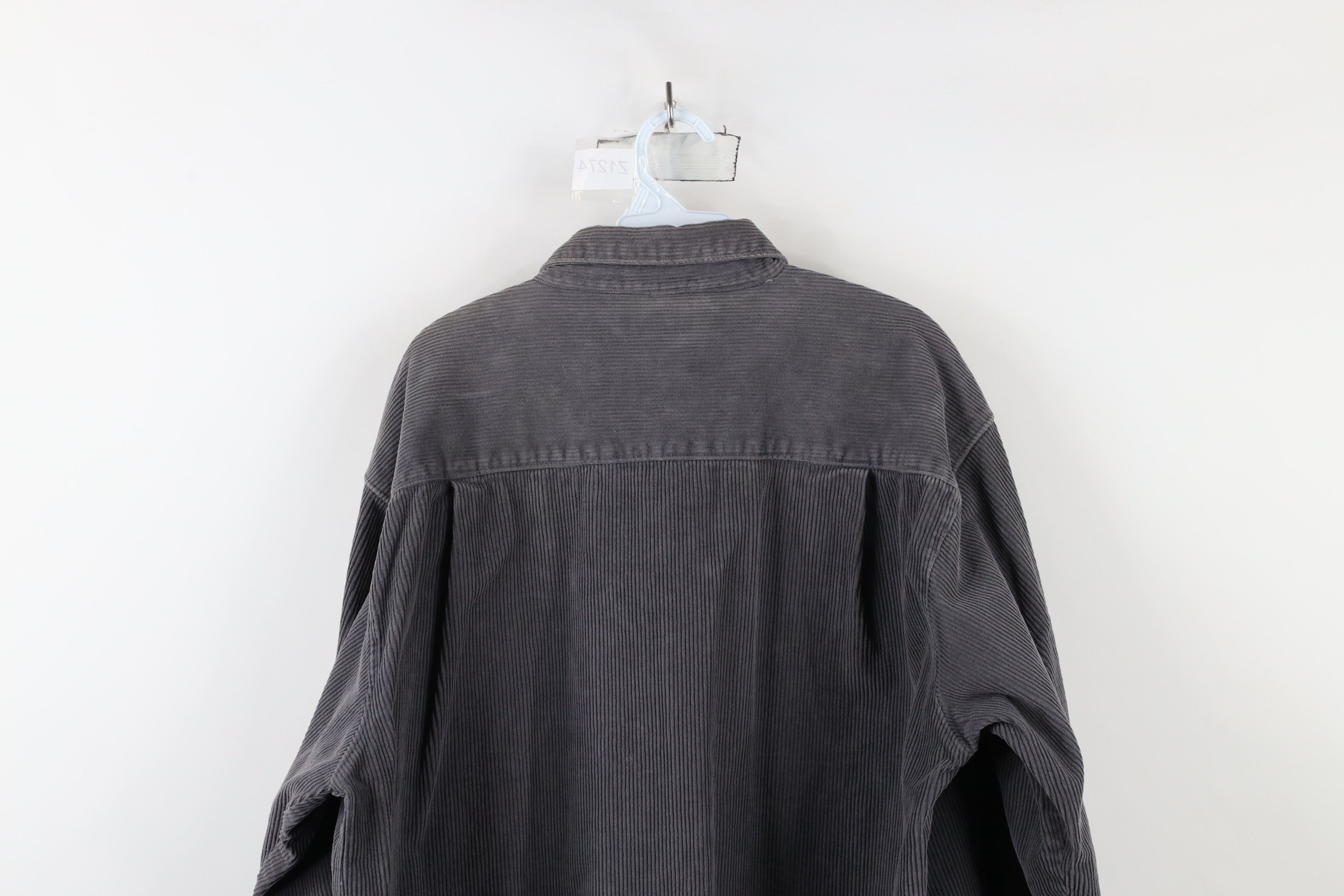Vintage Vintage 90s Streetwear Heavyweight Button Shirt Gray Size US XL / EU 56 / 4 - 11 Thumbnail