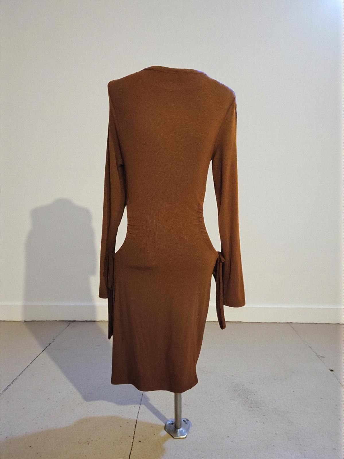 Other Bitter Sweet Medium Brown Side Cutout Dress Size M / US 6-8 / IT 42-44 - 5 Thumbnail