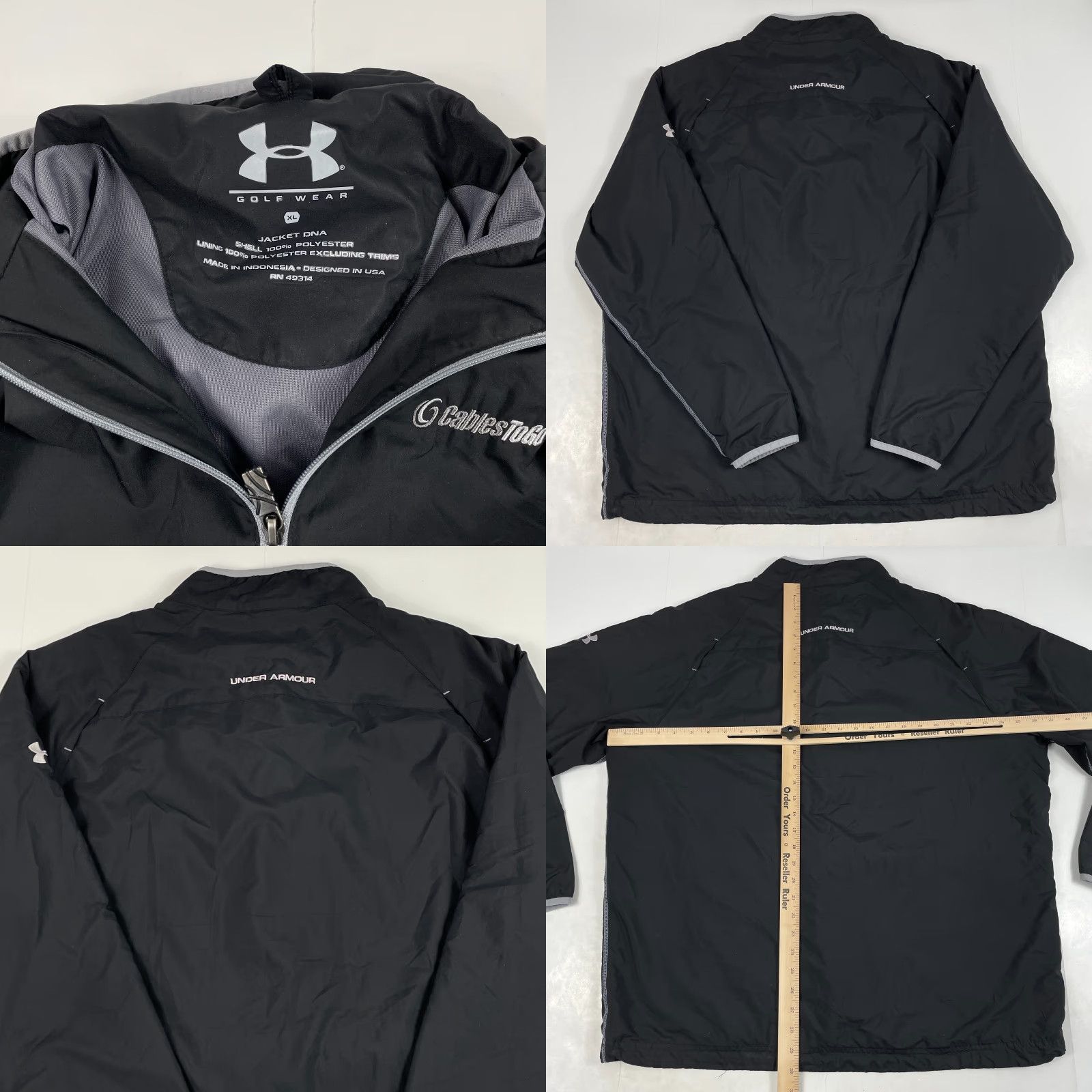 Under Armour Under Armour Jacket Men XL Black DNA Golf Full Zip Windbreaker Soft Shell Logo Size US XL / EU 56 / 4 - 8 Thumbnail