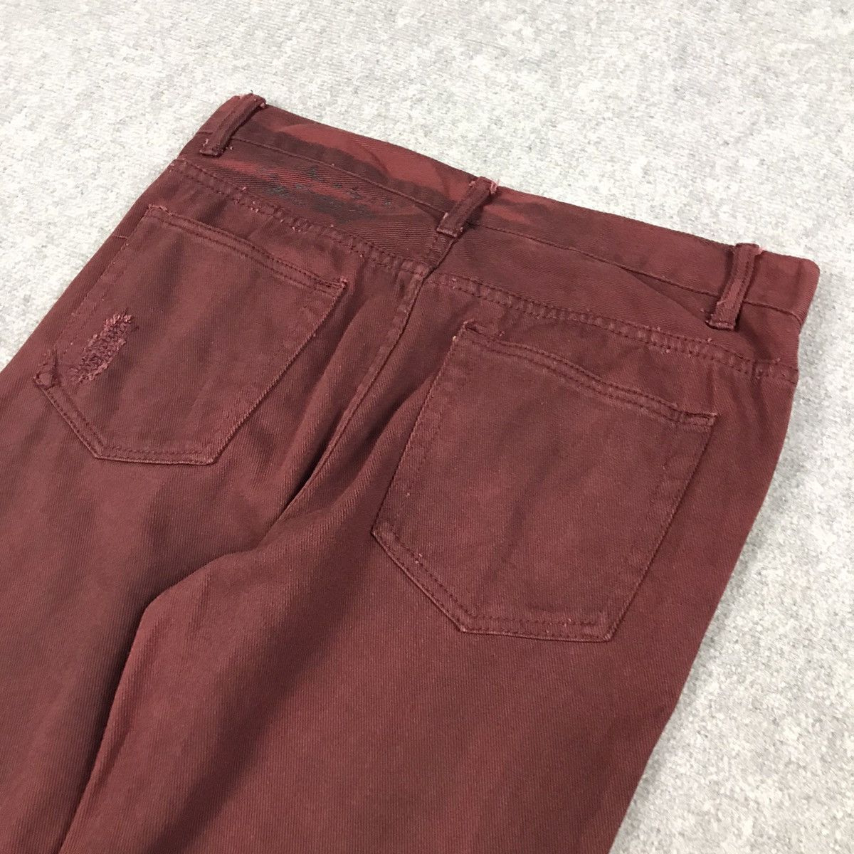 If Six Was Nine × Japanese Brand × Seditionaries BERNINGS SHO DARK RED PUNK PANTS Size US 31 - 13 Thumbnail