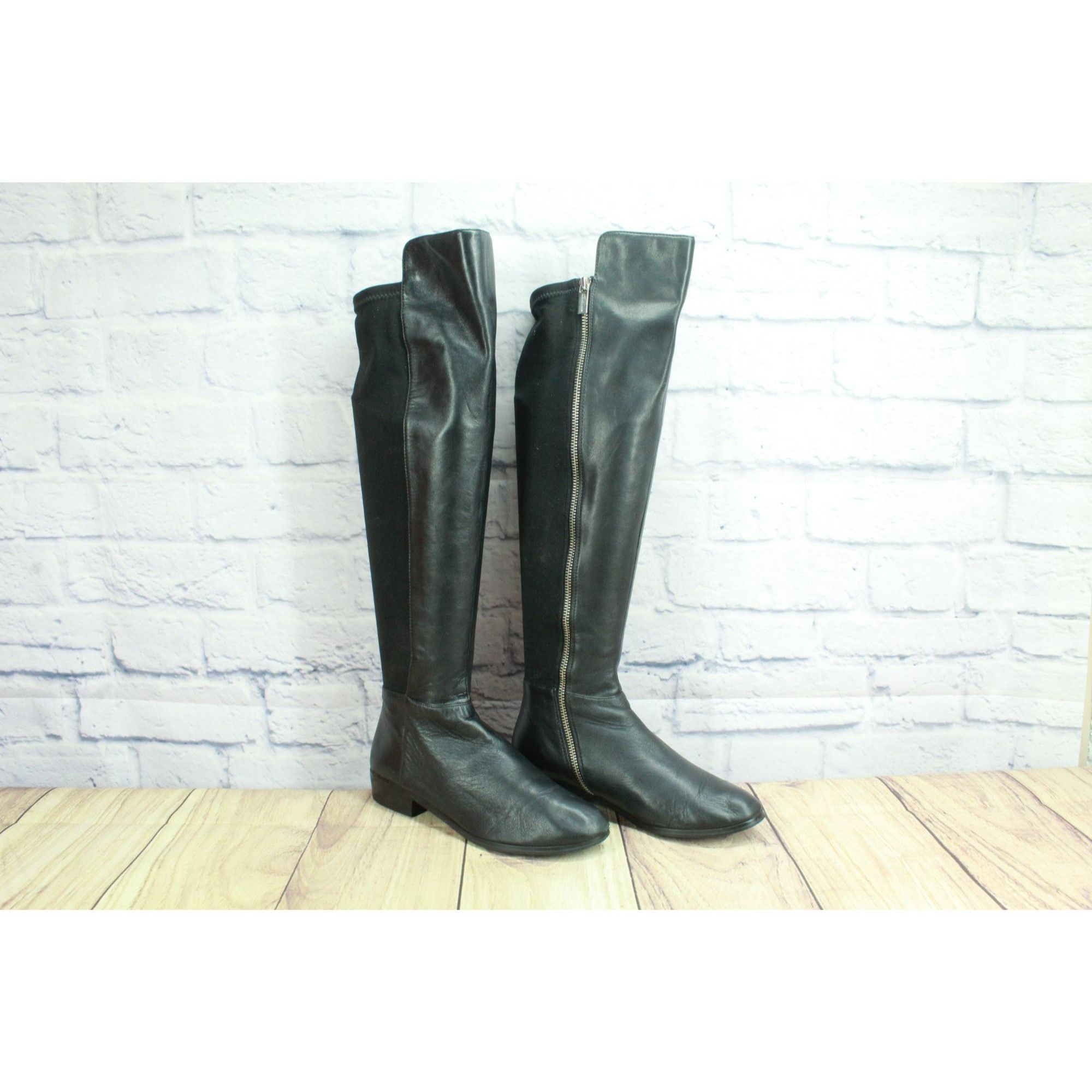 Leather × Michael Kors Michael Kors Bromley Leather Stretch Knee High Riding Boots Size US 6 / IT 36 - 3 Thumbnail