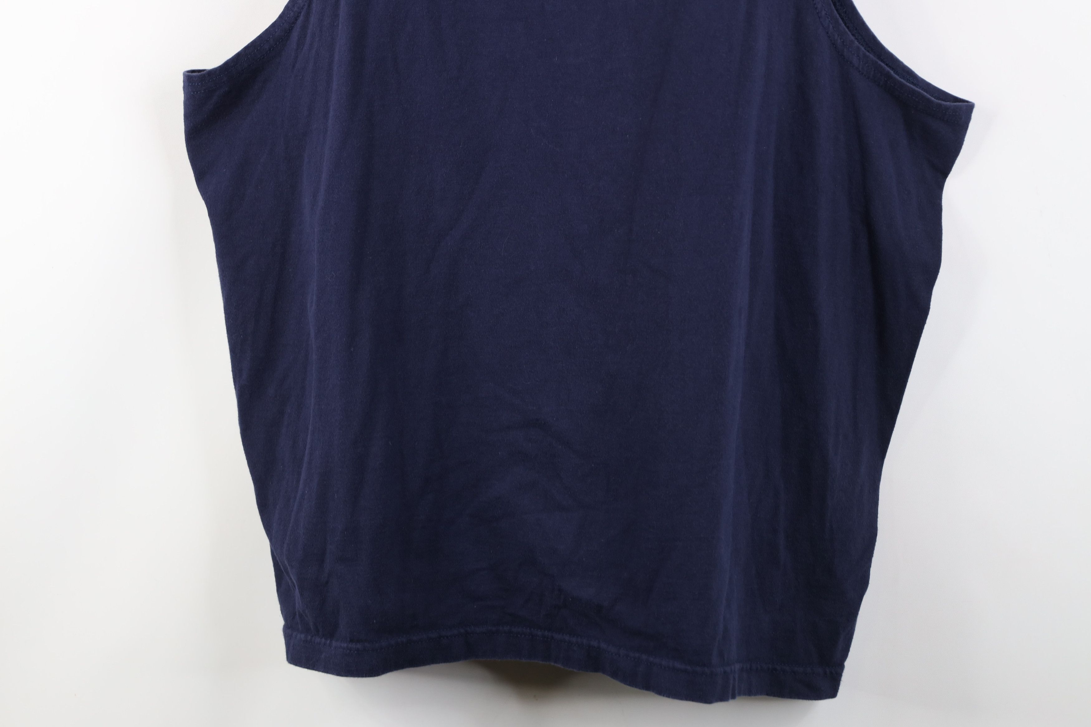 Vintage Vintage 90s Streetwear Tank Top T-Shirt Navy Blue Cotton USA Size US XL / EU 56 / 4 - 3 Thumbnail