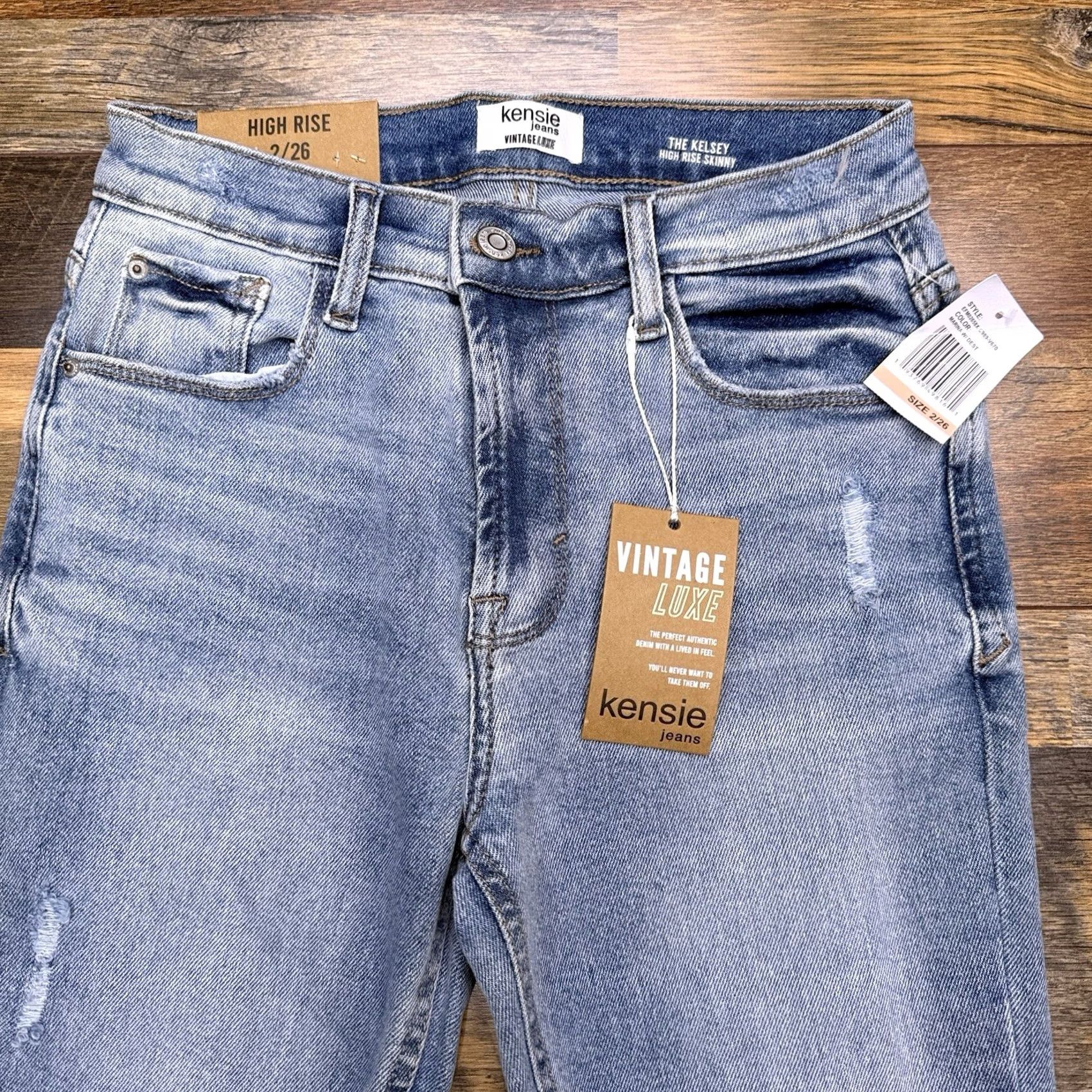 Vintage Kensie Kelsey High Rise Skinny Jeans 2/26 Vintage Luxe Stretch Denim Blue Jeans Slim Women Size 26" / US 2 / IT 38 - 2 Thumbnail