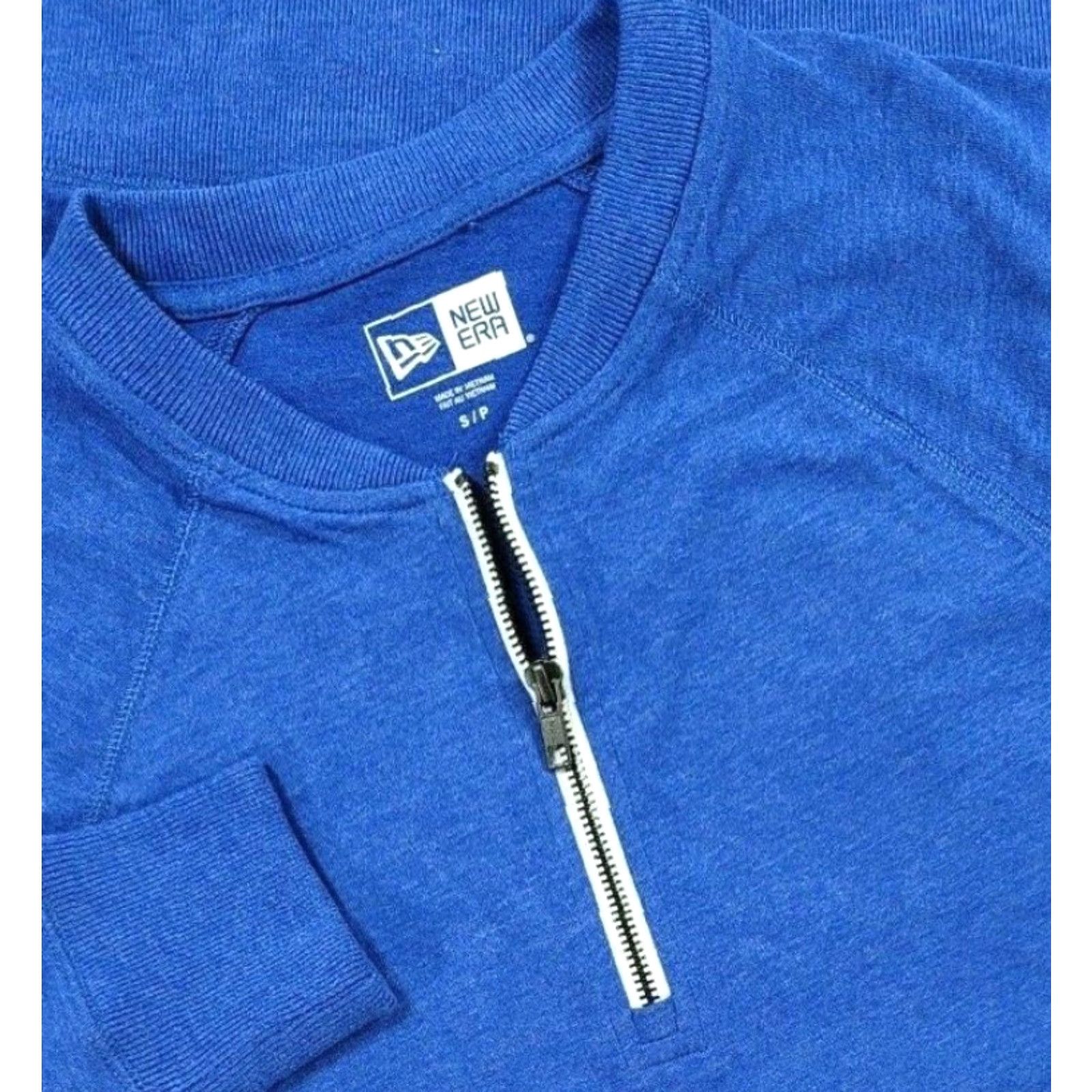 New Era New Era Mens Small Pullover Sweatshirt 1/4 Zip Royal Blue Crew Long Sleeve Size US S / EU 44-46 / 1 - 2 Thumbnail