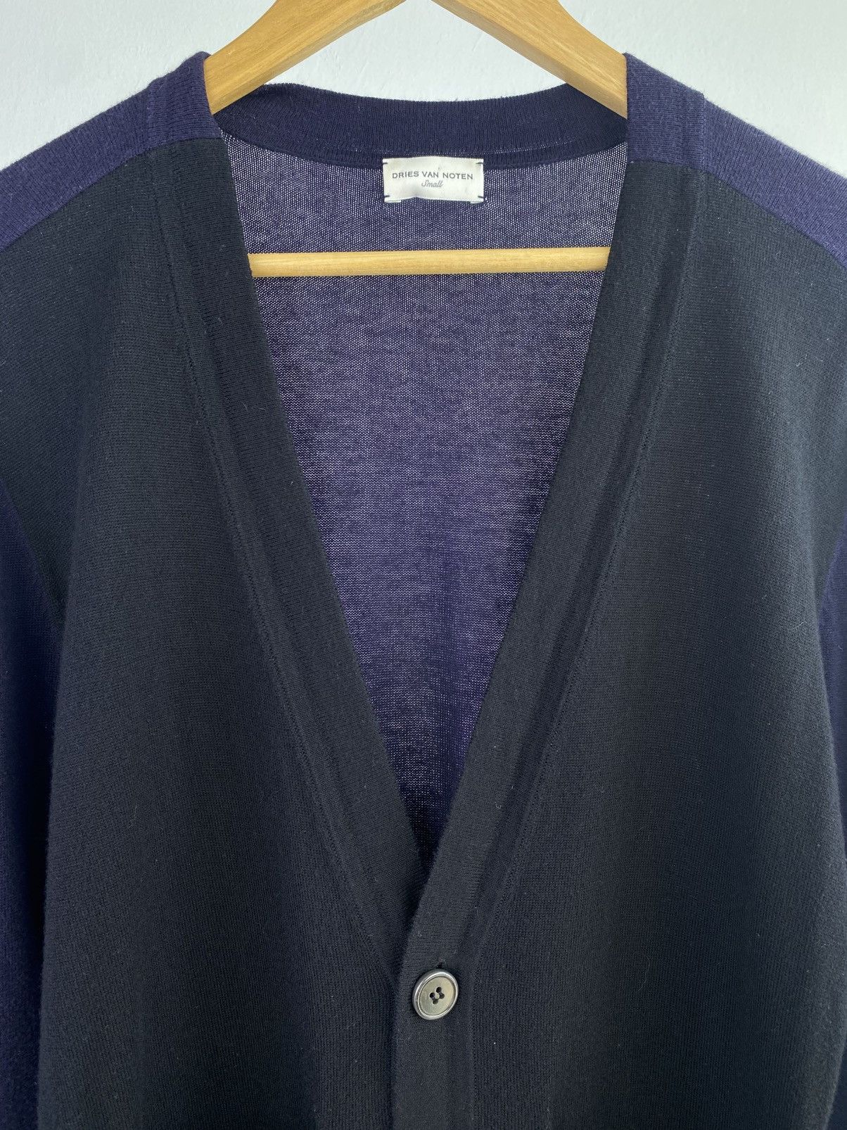 Dries Van Noten Dries Van Noten Two Tone Merino Woll Cardigan Size US S / EU 44-46 / 1 - 9 Thumbnail