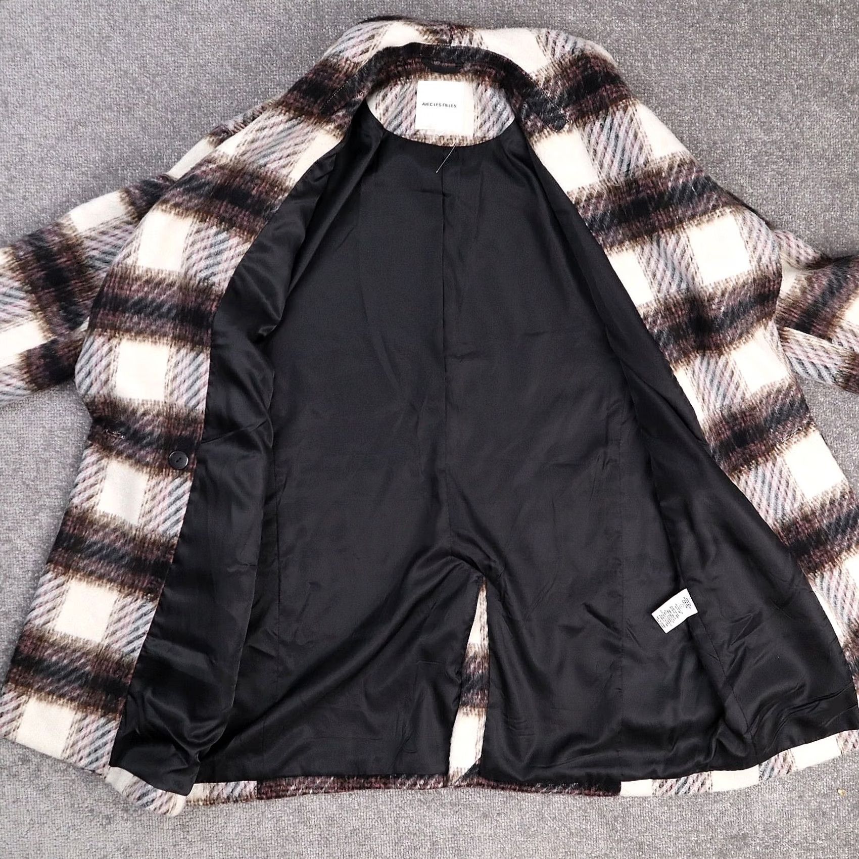 Anthropologie Anthropologie Avec Les Filles L Multicolor Plaid Double Breasted Coat Button Lined Casual Fall Winter Women Size L / US 10 / IT 46 - 2 Thumbnail