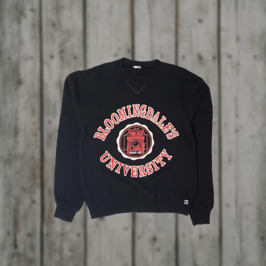 Russell Athletic VINTAGE Bloomingdale's University Sweatshirt Russell Athletic Black Medium Mens Womens 1990s Sweatshirt Size US M / EU 48-50 / 2 - 1 Thumbnail