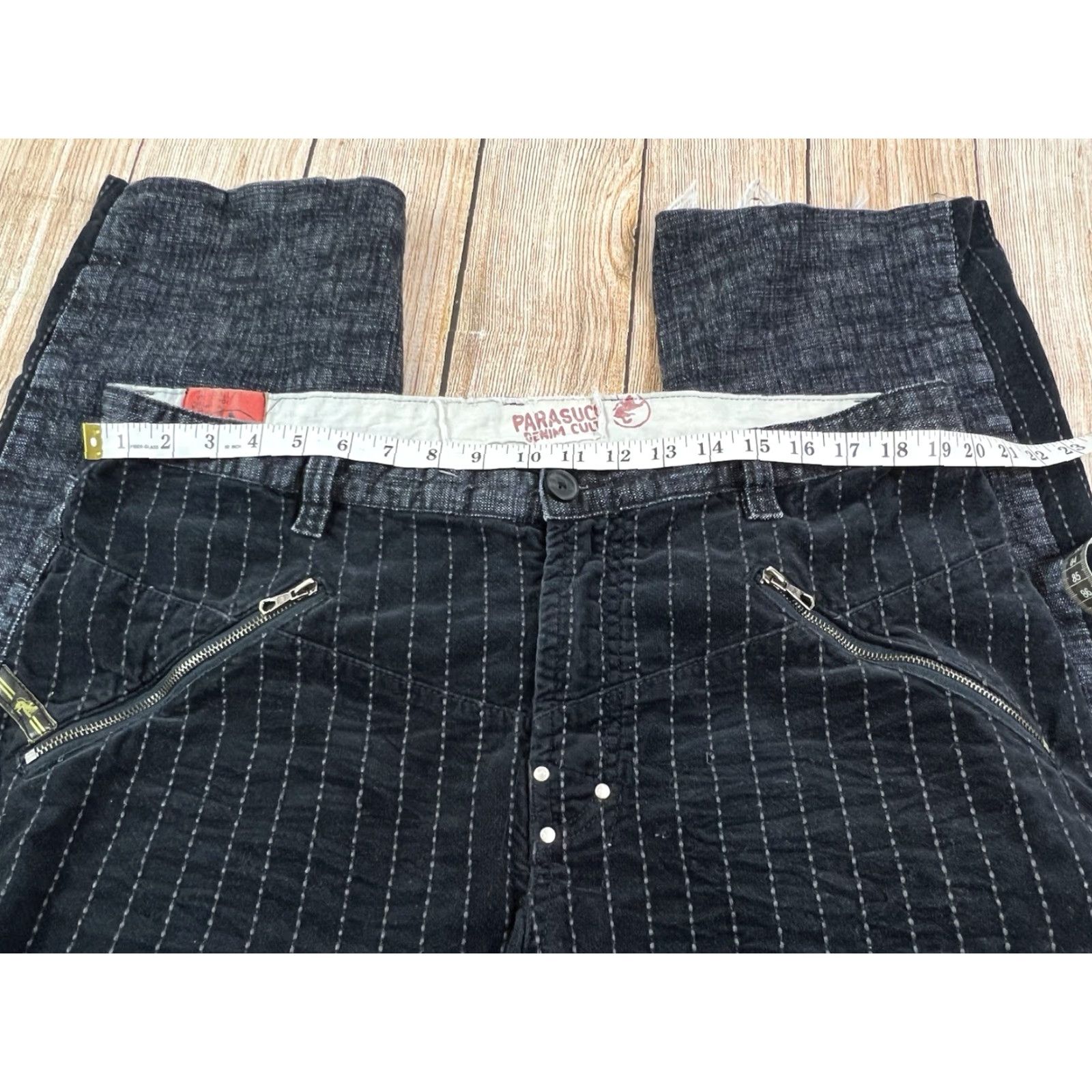 Parasuco Mens Parasuco Jeans Black Denim Baggy Inseam 30 in 42x30 Regular Size US 42 / EU 58 - 6 Thumbnail