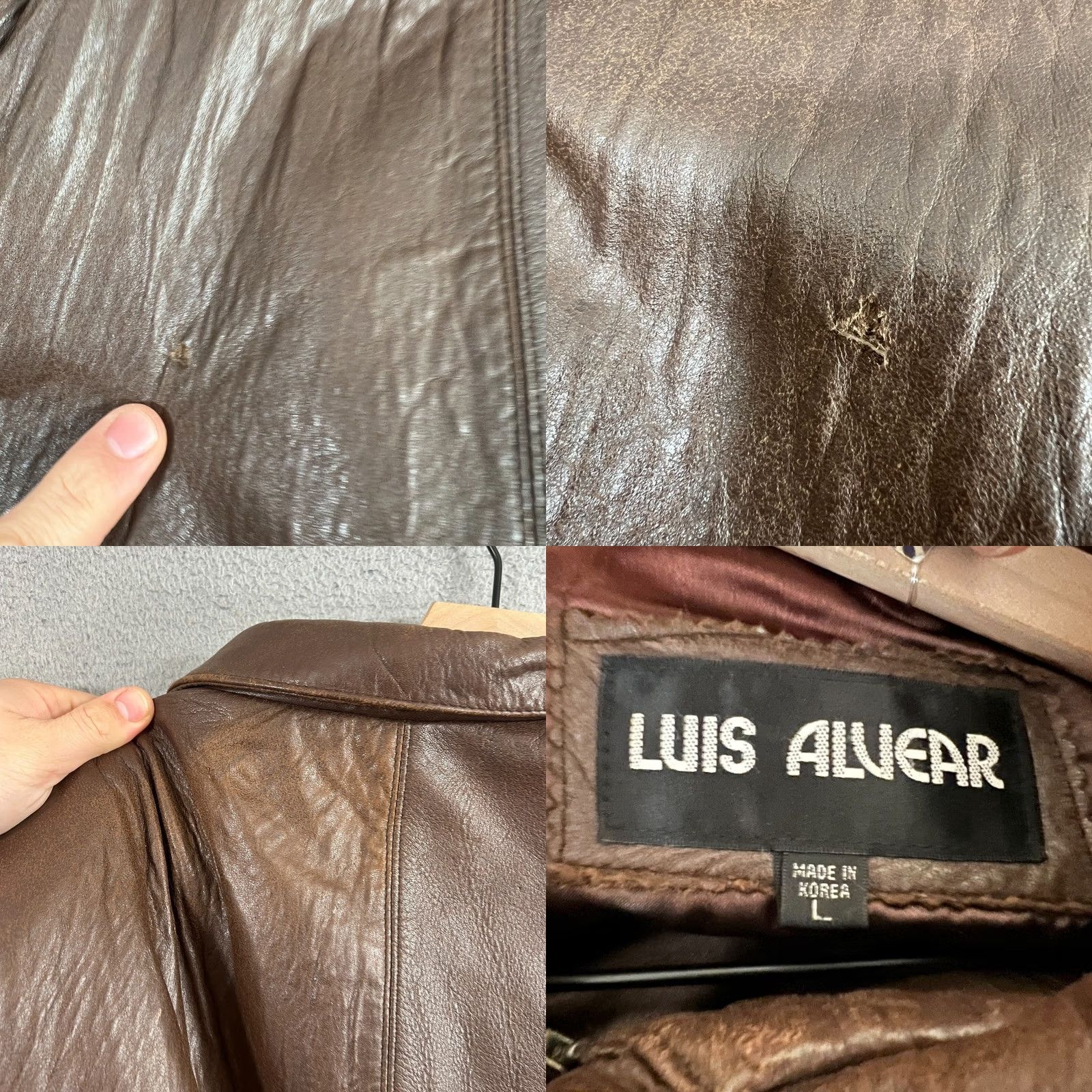 Vintage VINTAGE Luis Alvear Leather Bomber Jacket Size Large Brown Men's Size US L / EU 52-54 / 3 - 10 Thumbnail