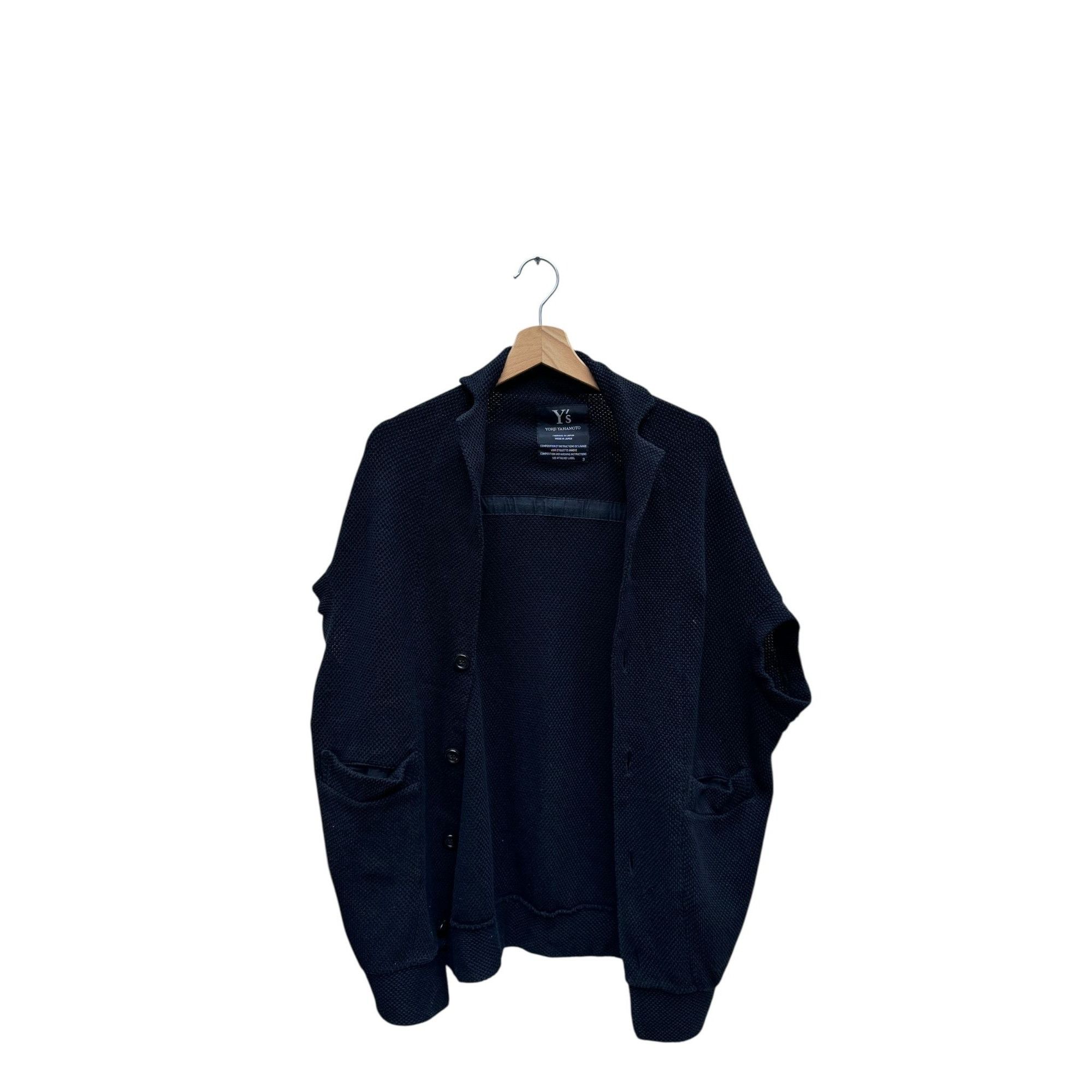 Black Knit Cotton Jacket