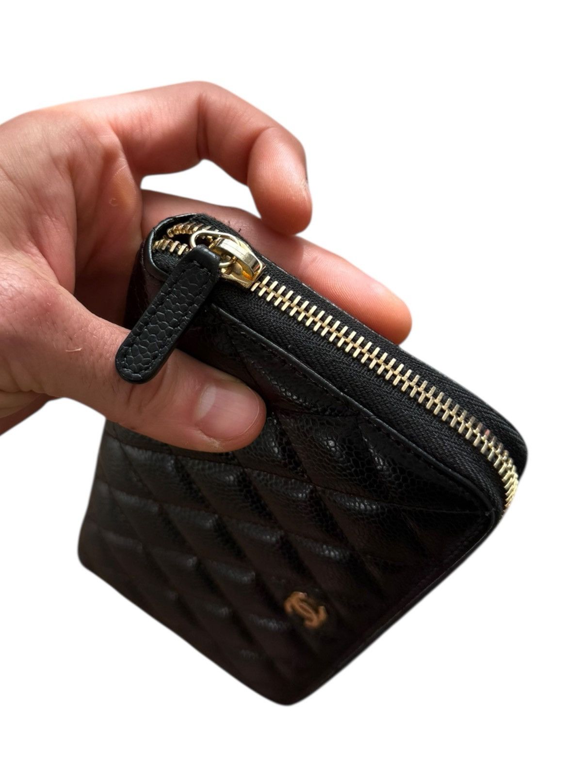 Chanel Caviar Quilted Pebble Leather Gold Zip Wallet Size ONE SIZE - 3 Thumbnail