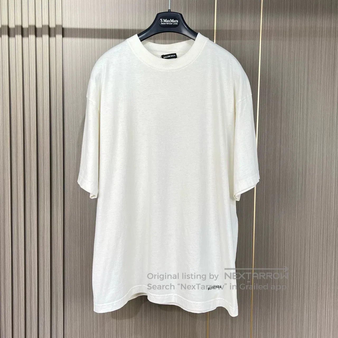 Balenciaga Balenciaga Embroidered Hem Letter Tee. Size XS / US 0-2 / IT 36-38 - 1 Thumbnail