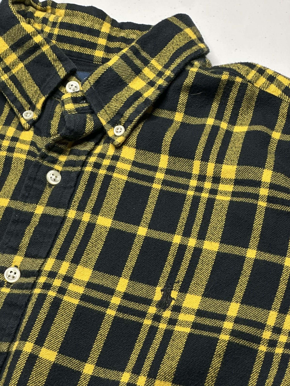Polo Ralph Lauren Vintage polo, Ralph Lauren black and yellow striped flannel Size US XL / EU 56 / 4 - 2 Thumbnail