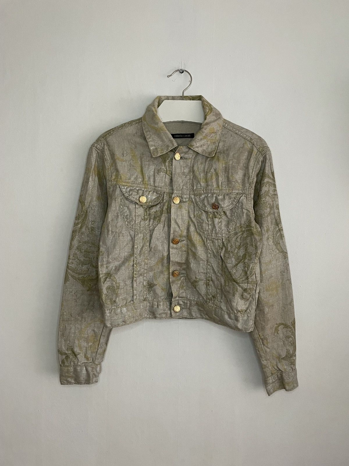 Just Cavalli × Roberto Cavalli × Vintage Roberto Cavalli Vintage Pattern Print Jacket Size S / US 4 / IT 40 - 1 Thumbnail