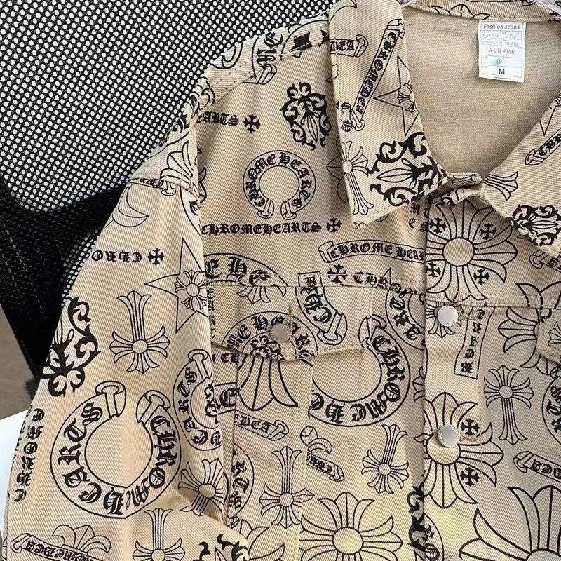 Vintage Vintage Full Print Floral Print Cargo Jacket, Beige Size US M / EU 48-50 / 2 - 2 Thumbnail