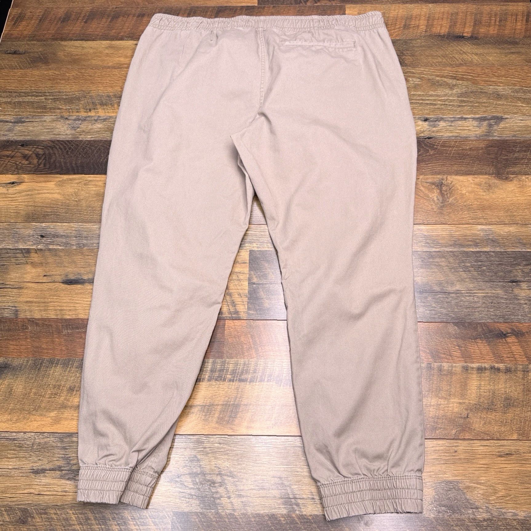 Express Express Jogger Pants Mens XL Brown Drawstring Tapered Regular Pockets Logo Twill Cotton Size US 36 / EU 52 - 2 Thumbnail